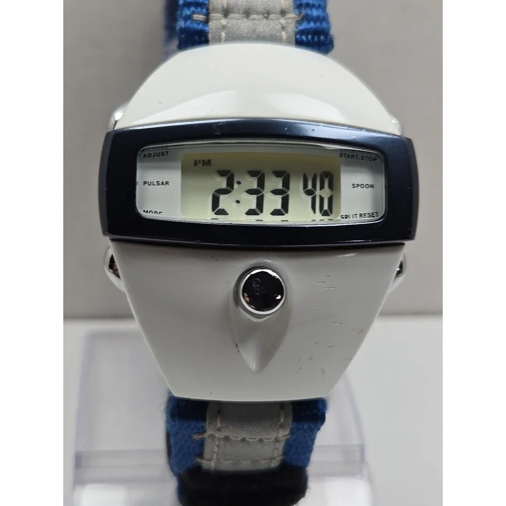 Vintage Pulsar Spoon By Seiko Digital Mens Space Age Watch 100M New Battery